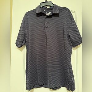 Under Armour Men’s Gray Striped HeatGear Polo
